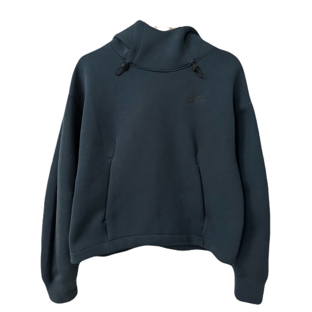 NEW Nike Womens Size Small Armory Navy Active Tech Fleece Hooded Sweatshirt $130 - Picture 3 of 9